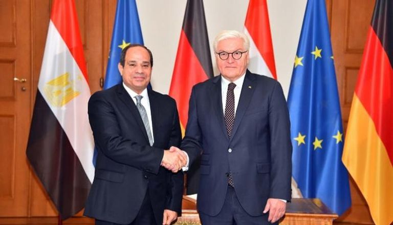 الرئيسان المصري عبدالفتاح السيسي والألماني فرانك فالتر