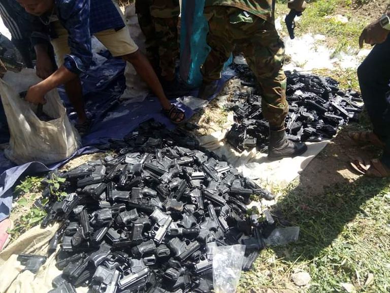 جانب من الأسلحة المضبوطة