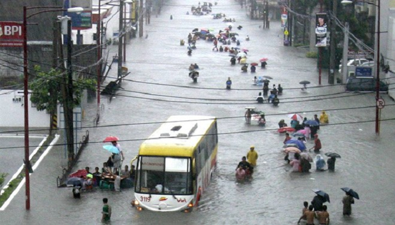 الأمطار الغزيرة أغرقت شوارع الفلبين - صورة أرشيفية