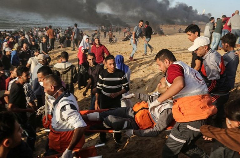 اشتباكات بين الفلسطينيين وقوات الاحتلال - أ. ف. ب