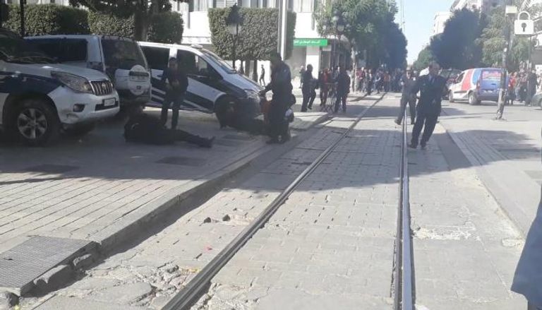 صورة من موقع تفجير العاصمة تونس