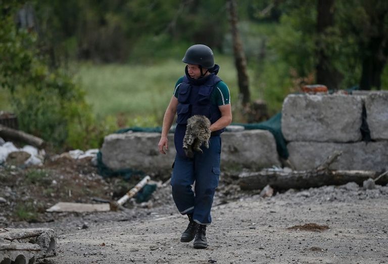 إدوارد بوركهارت يعثر على صديق جديد في آيوو جيما اليابان في فبراير 1945
