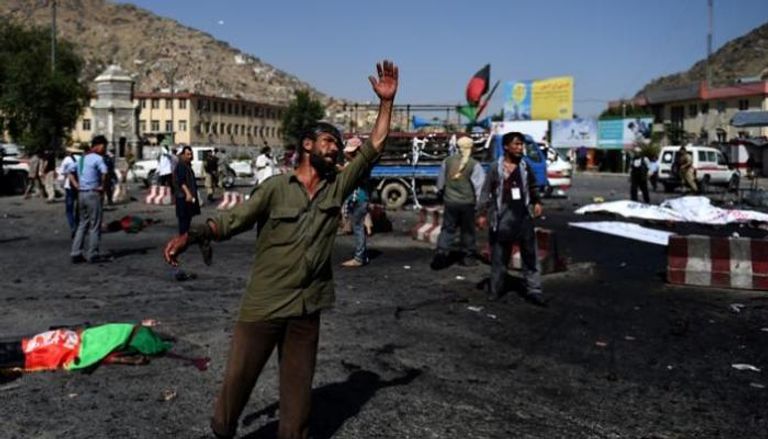 آثار تفجير انتحاري سابق في كابول - أرشيفية