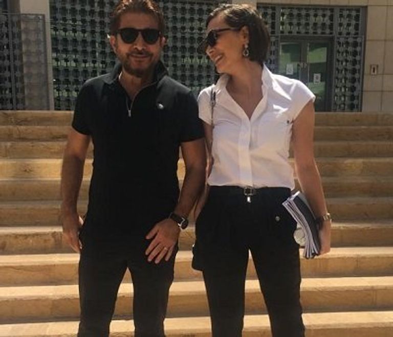 عابد الفهد وستيفاني صليبا. الممثل السوري عابد الفهد