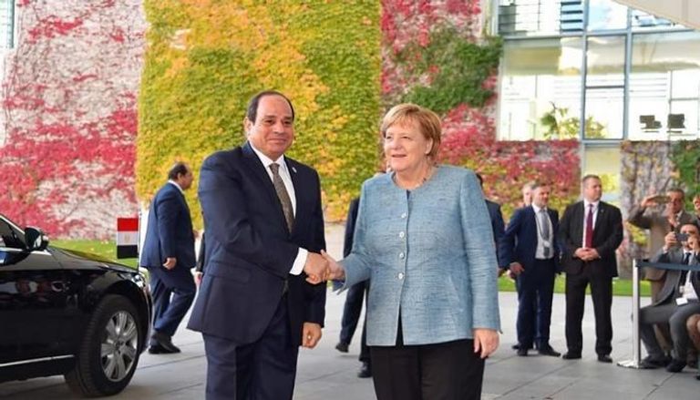 الرئيس المصري والمستشارة الألمانية