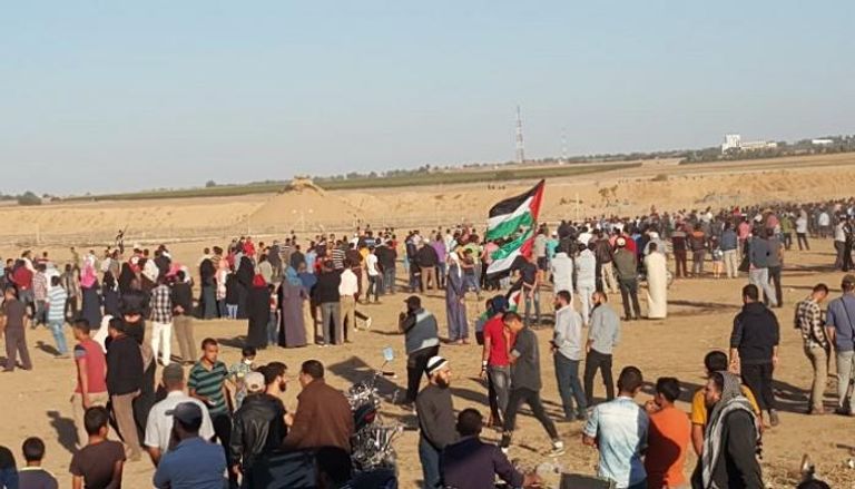 التظاهرات شرقي قطاع غزة
