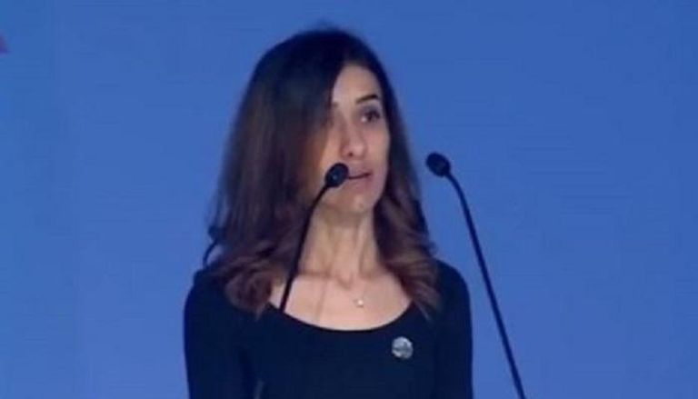 الناشطة الإيزيدية نادية مراد في افتتاح منتدى الشباب بشرم الشيخ