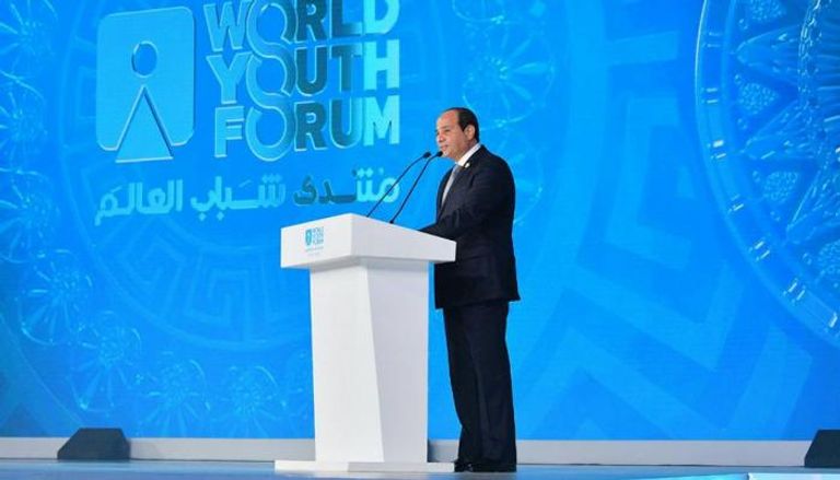 الرئيس المصري عبدالفتاح السيسي خلال كلمته