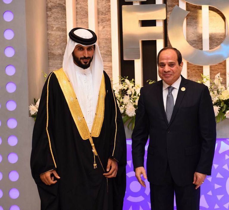 الرئيس المصري يستقبل الشيخ الدكتور سلطان بن محمد القاسمي، عضو المجلس الأعلى حاكم الشارقة