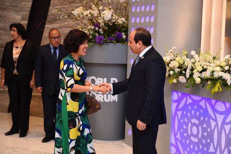 الرئيس المصري يستقبل الشيخ الدكتور سلطان بن محمد القاسمي، عضو المجلس الأعلى حاكم الشارقة