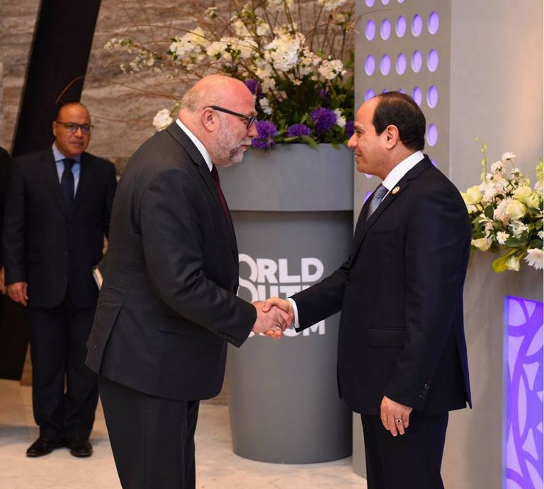 الرئيس المصري يستقبل الشيخ الدكتور سلطان بن محمد القاسمي، عضو المجلس الأعلى حاكم الشارقة