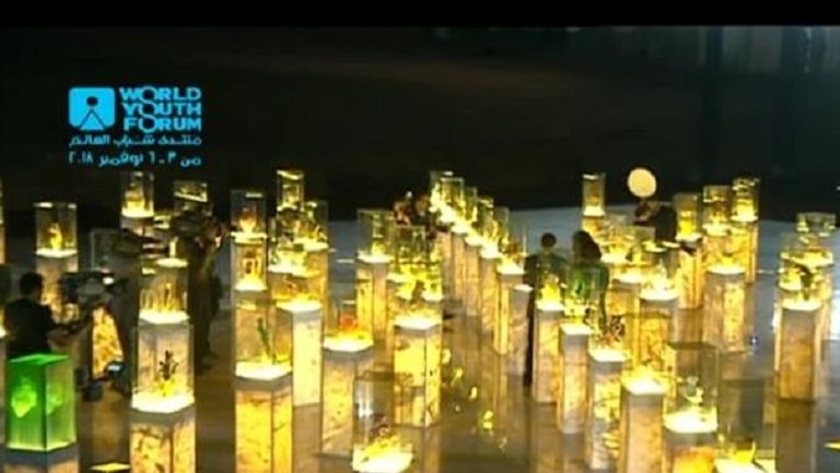 الرئيس المصري عبدالفتاح السيسي يفتتح النصب التذكاري للإنسانية