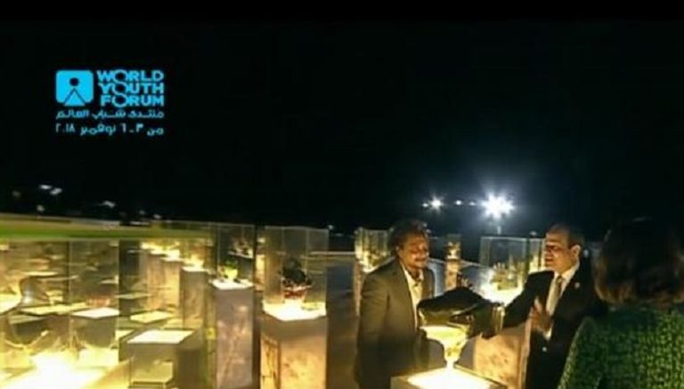 الرئيس المصري عبدالفتاح السيسي يفتتح النصب التذكاري للإنسانية