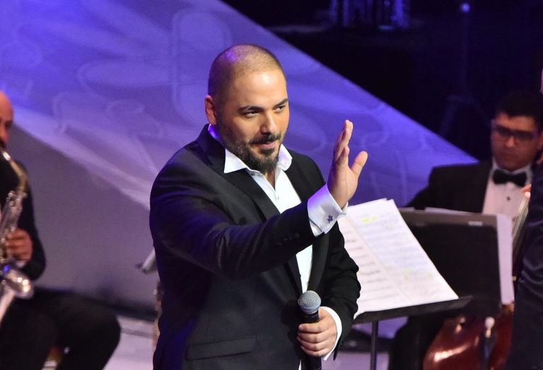 المطرب اللبناني رامي عياش خلال الحفل