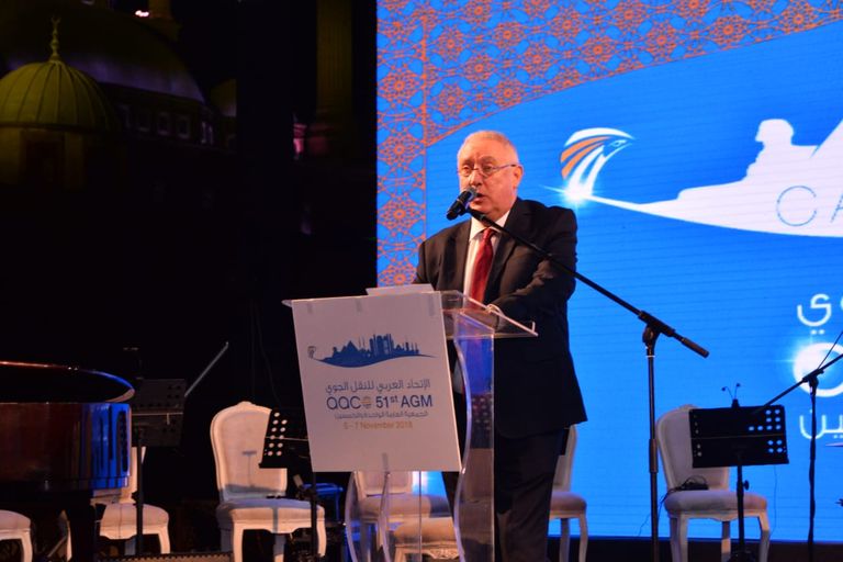 جانب من حفل افتتاح الجمعية العامة الـ٥١ للاتحاد العربي للنقل الجوي 