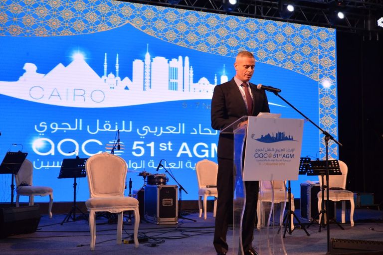 جانب من حفل افتتاح الجمعية العامة الـ٥١ للاتحاد العربي للنقل الجوي 