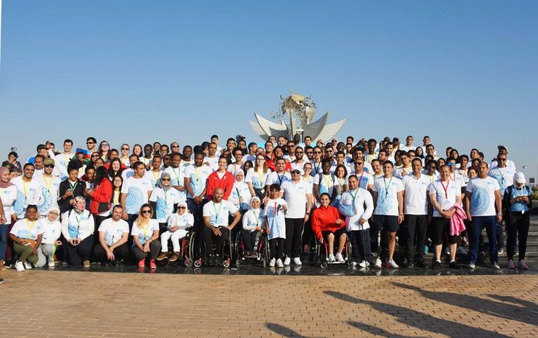 السيسي خلال مشاركته بماراثون السلام