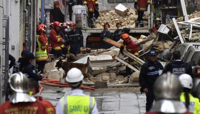 ضحايا محتملون في انهيار مبان في وسط مرسيليا