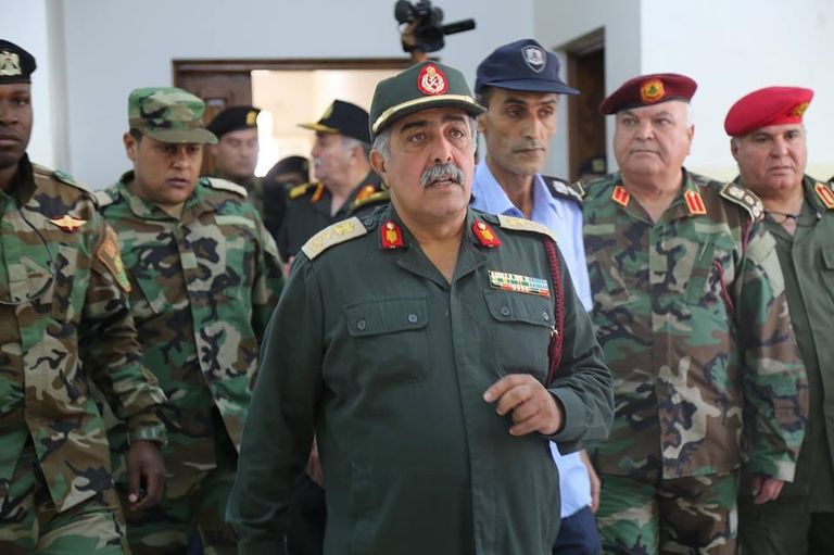 رئيس الأركان الليبي خلال تفقد منفذ مساعد