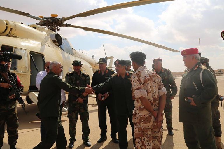 رئيس الأركان الليبي خلال تفقد منفذ مساعد