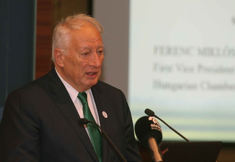 جانب من الاجتماع بين غرفة الشارقة ونظيرتها المجرية