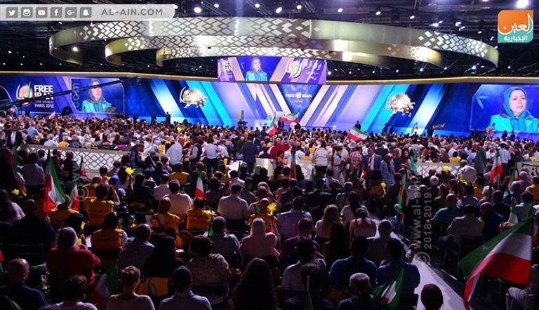 مؤتمر المقاومة اليمنية يونيو 2018 إيرانيو المهجر ينددون بإرهاب نظام طهران