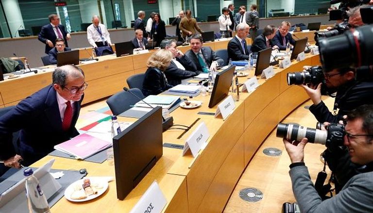 اجتماع وزراء مالية منطقة اليورو في بروكسل - رويترز