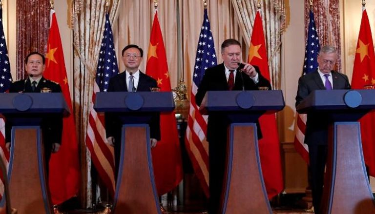 وزيرا الدفاع والخارجية الأمريكيين ونظرائهما الصينيين – رويترز