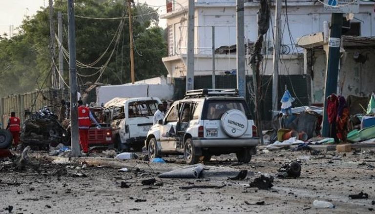 موقع الانفجار بالعاصمة الصومالية - أ. ف. ب