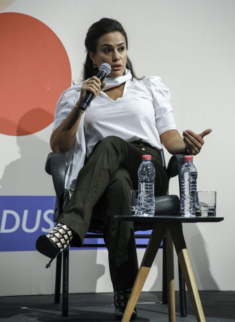 هند صبري في ندوة قرطاج السينمائي 