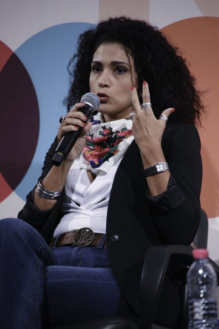 هند صبري في ندوة قرطاج السينمائي 