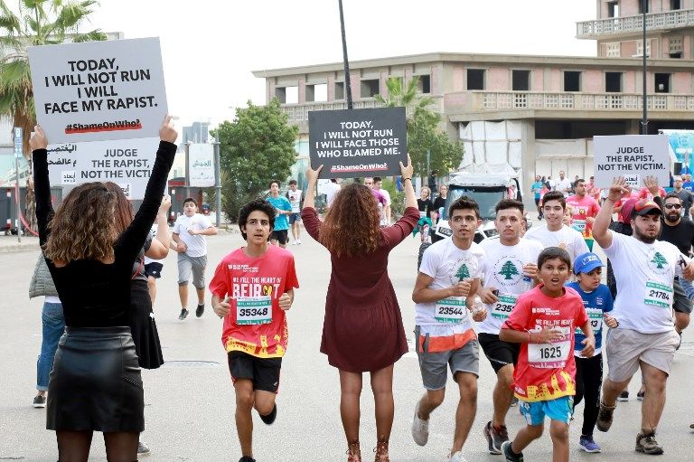 حملة لمحاربة العنف الجنسي خلال ماراثون بيروت