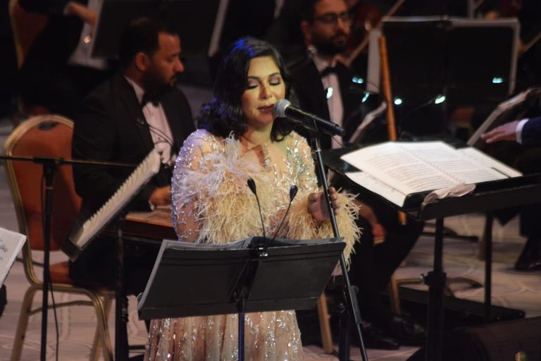 المطربة الكويتية نوال في حفل مهرجان الموسيقى العربية