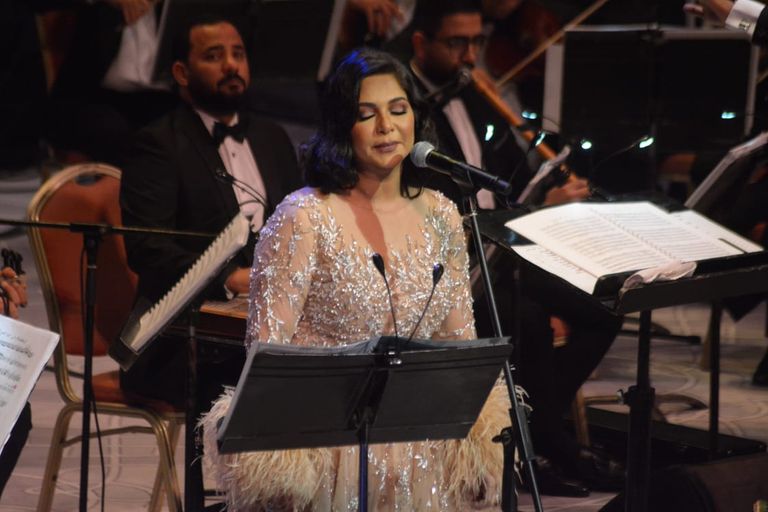 المطربة الكويتية نوال في حفل مهرجان الموسيقى العربية