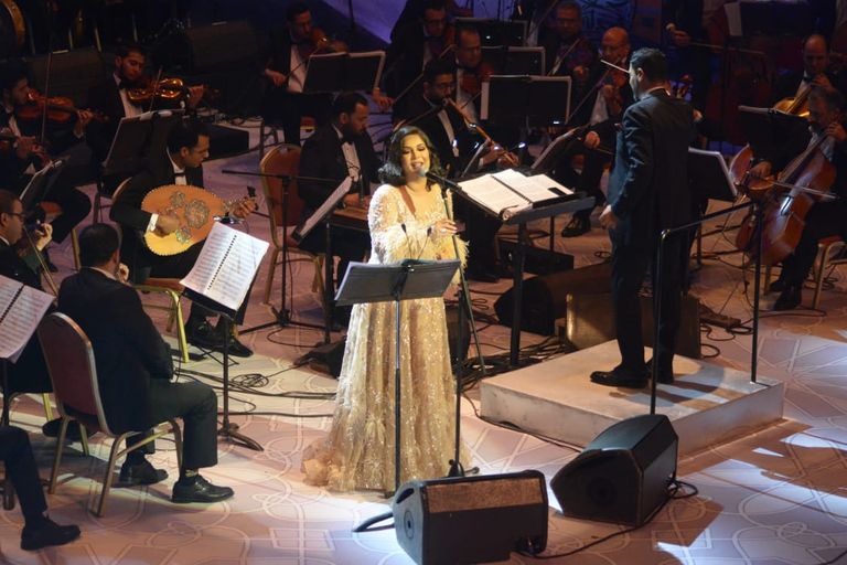 المطربة الكويتية نوال في حفل مهرجان الموسيقى العربية