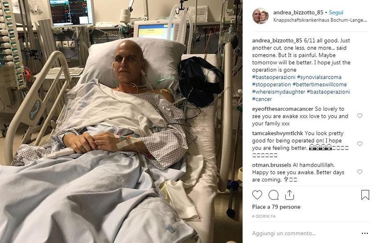 الشاب الإيطالي وطفلته الصغيرة في المستشفى