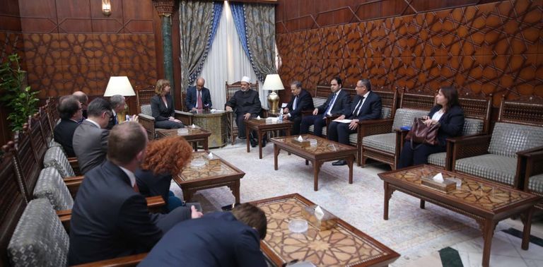 الدكتور أحمد الطيب شيخ الأزهر ورئيسة لجنة حقوق الإنسان الألمانية