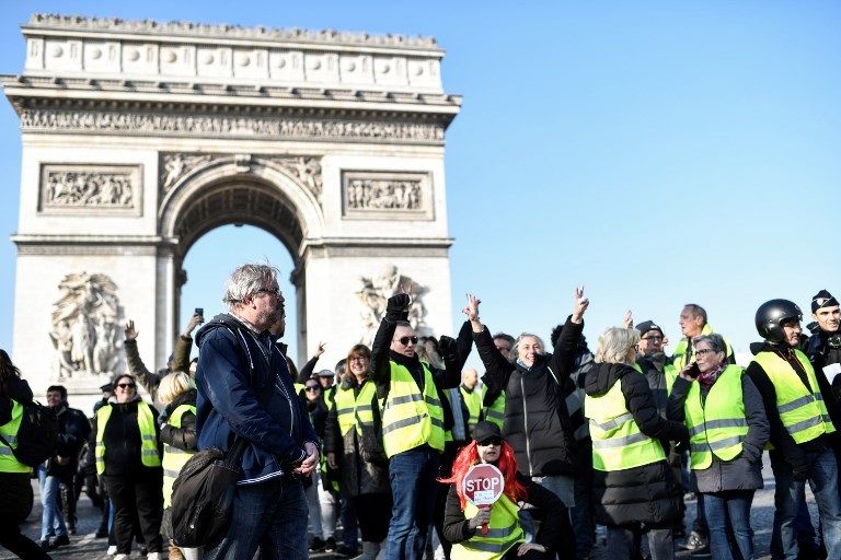 جانب من الاحتجاجات في فرنسا - أ.ف.ب