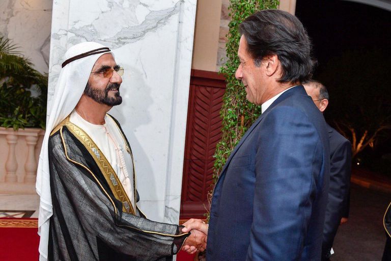 الشيخ محمد بن راشد آل مكتوم وعمران خان