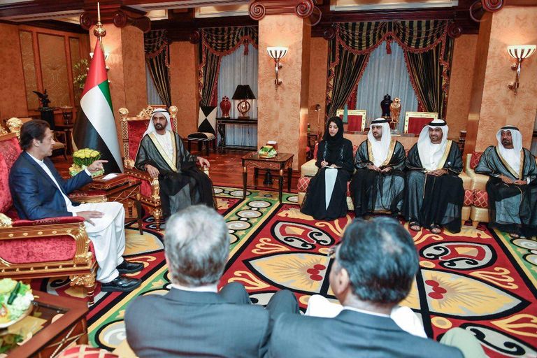 الشيخ محمد بن راشد آل مكتوم وعمران خان