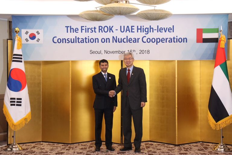 المزروعي يترأس اللجنة المشتركة للتعاون النووي بين الإمارات وكوريا