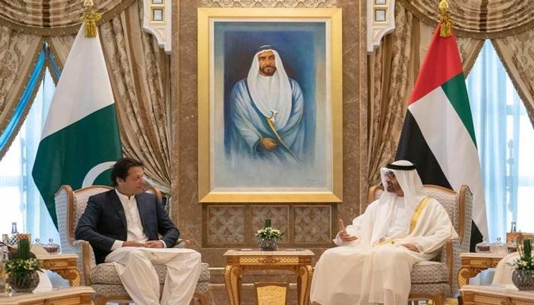 الشيخ محمد بن زايد آل نهيان ورئيس الوزراء الباكستاني الشيخ محمد بن راشد آل مكتوم وعمران خان