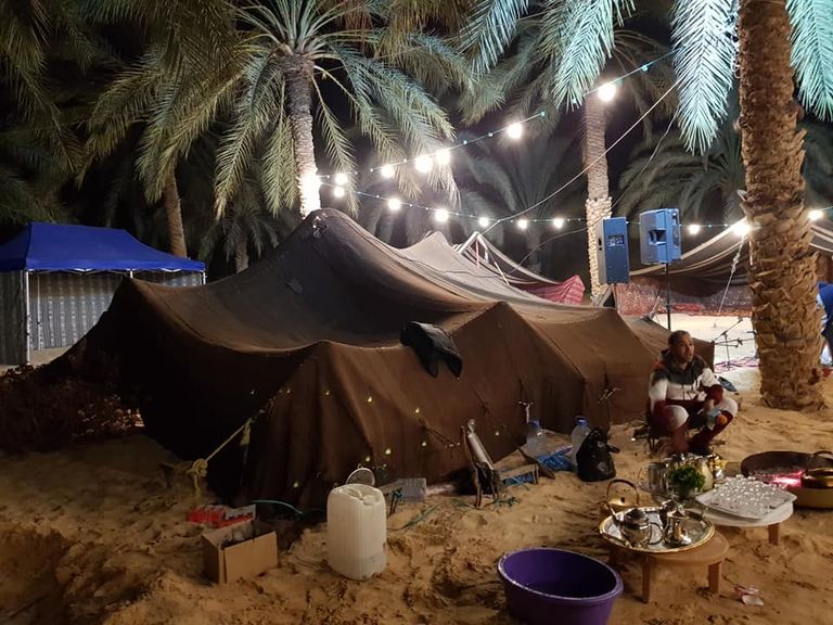 خيمة خاصة بالمولد النبوي الشريف في واد سوف الجزائرية احتفالات المولد النبوي في الجزائر