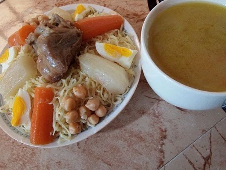 طبق الرشتة الجزائري  حلوى الطمينة الجزائرية