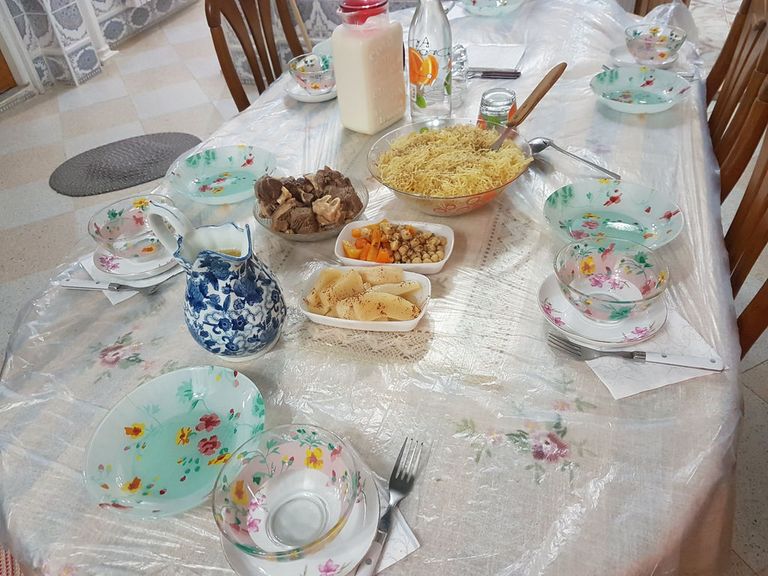 طبق الرشتة الجزائري  حلوى الطمينة الجزائرية