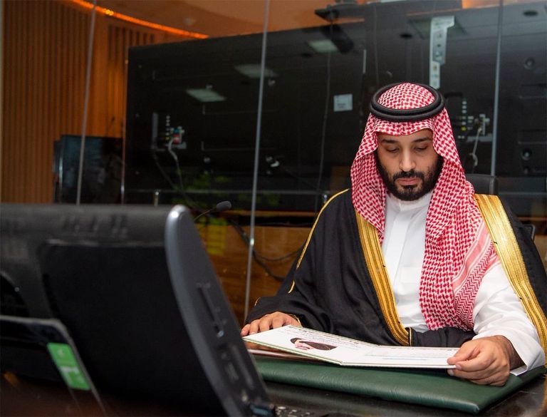 الأمير محمد بن سلمان بن عبدالعزيز آل سعود خلال الزيارة
