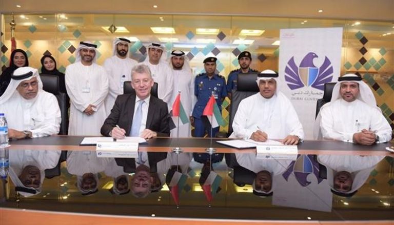 حفل توقيع الاتفاقية بين مطارات وجمارك دبي