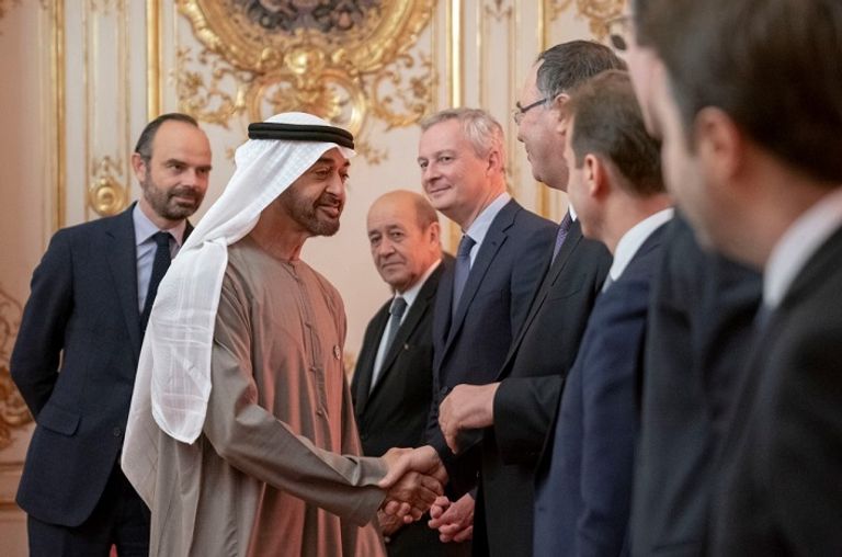 الشيخ محمد بن زايد آل نهيان و إدوارد فيليب