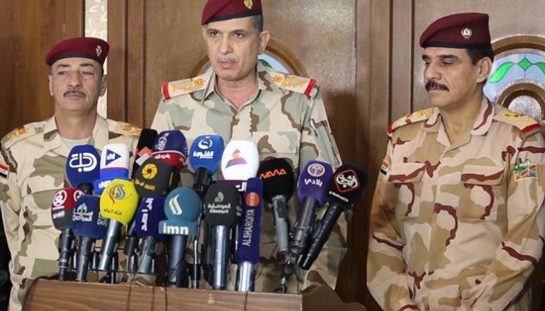 رئيس أركان الجيش العراقي خلال المؤتمر الصحفي في الموصل