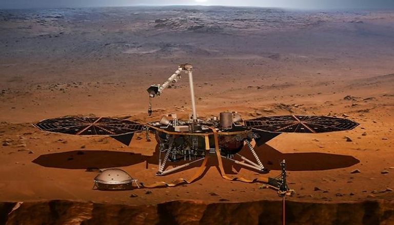 مسبار يهبط على سطح المريخ الإثنين لرصد الاهتزازات في باطنه